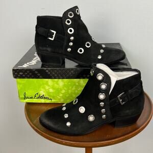Sam Edelman Pedra Black suede studded bootie size 5.5